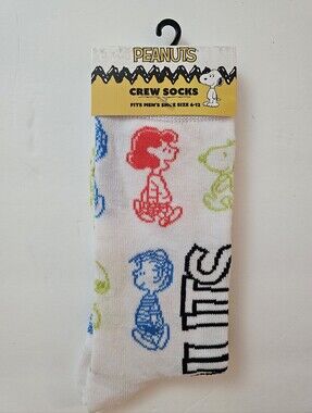 Peanuts White Snoopy And Friends Socks With NWT